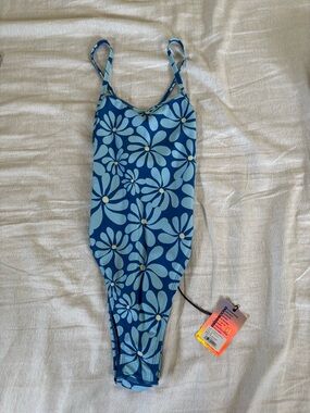 Jolyn Alyssa Women’s Blue Floral One-Piece Swim Suit